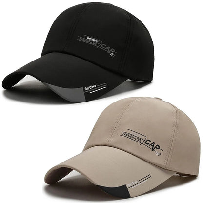 2 stk./sæt udendørs baseballkasket til mænd, enkel bogstav-jacquard, duckbill-kasket, street-sport, solbeskyttelse, baseballkasket til unisex