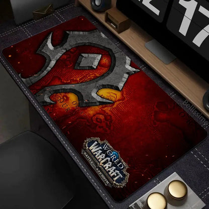 Natural Horde Alliance Mouse Pad Rubber Large Computer Desk Keyboard Mat HD World Of Warcraft Gaming Mousepad Speed Locking Edge