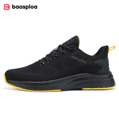 Baasploa løbesko til mænd – mærke, designer, mesh, casual sneakers, letvægts, snøresko, nye herresko til udendørs sport og tennis