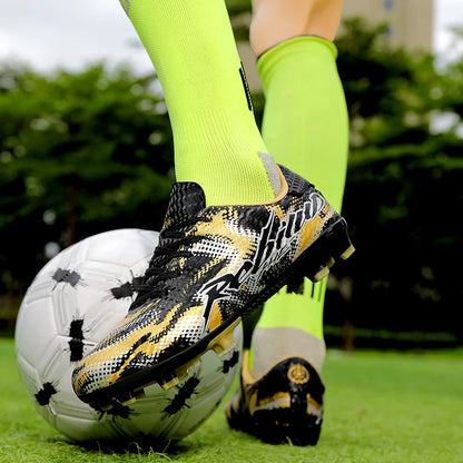 Nouvelles chaussures de football pour hommes, crampons FG, pointes longues TF, crampons pour terrain synthétique, chaussures de football Yonug, antidérapantes, unisexes, pour entraînement et match sur gazon extérieur