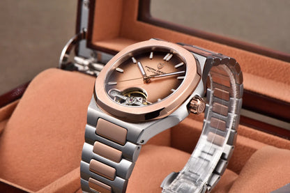 2025 New PAGANI DESIGN Rose Gold Men's Watches Tourbillon Mechanical Wristwatches Luxury Automatic Watch Men AR Sapphire Mirror