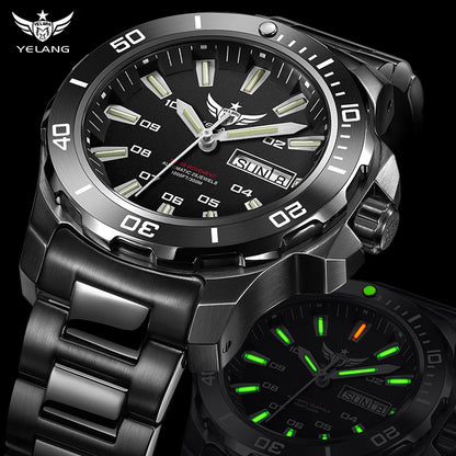Yelang V5.1 Men's Watch 44mm Super Dive 300M Professional Waterproof SW220 Movement Luxury Automatic Mechanical Watch for Men