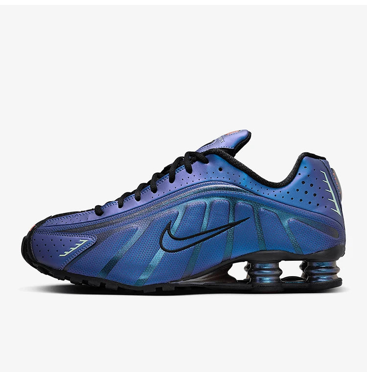 Nike Shox R4 da uomo, scarpe da corsa alla moda con ammortizzazione a cuscino d'aria, modello basso HQ3446-001