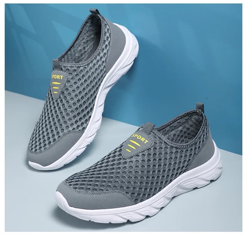 YRZL Lightweight Men Casual Shoes Breathable Slip on Male Casual Sneakers Anti-slip Men's Flats Outdoor Walking Shoes Size 39-46