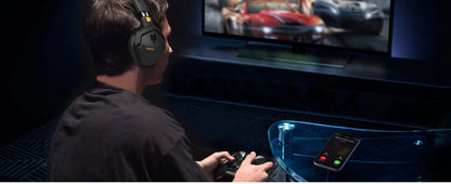 NUBWO G06 Casque de jeu double sans fil avec microphone pour PS5, PS4, PC, mobile, Switch, casque de jeu Bluetooth 5.3 2,4 GHz