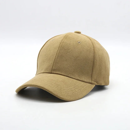 Gorra de béisbol de ante al por mayor, otoño-invierno, para hombre y mujer, gorra urbana lisa de invierno, unisex, ajustable, informal, sin adornos