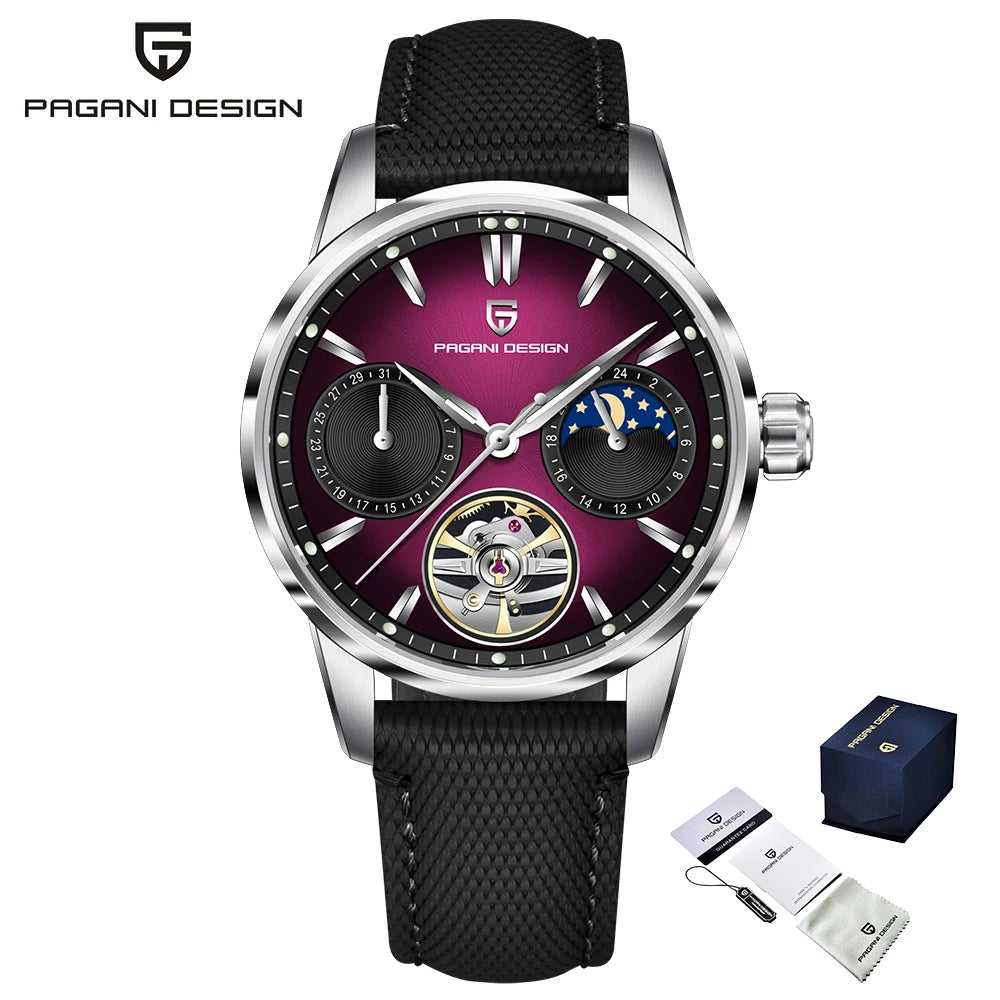 Pagani Design men’s watch, new model, luxury automatic mechanical watch, 41 mm, stainless steel, water-resistant to 10 bar, ‘racer’ style