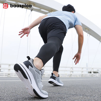 Baasploa løbesko til mænd – mærke, designer, mesh, casual sneakers, letvægts, snøresko, nye herresko til udendørs sport og tennis