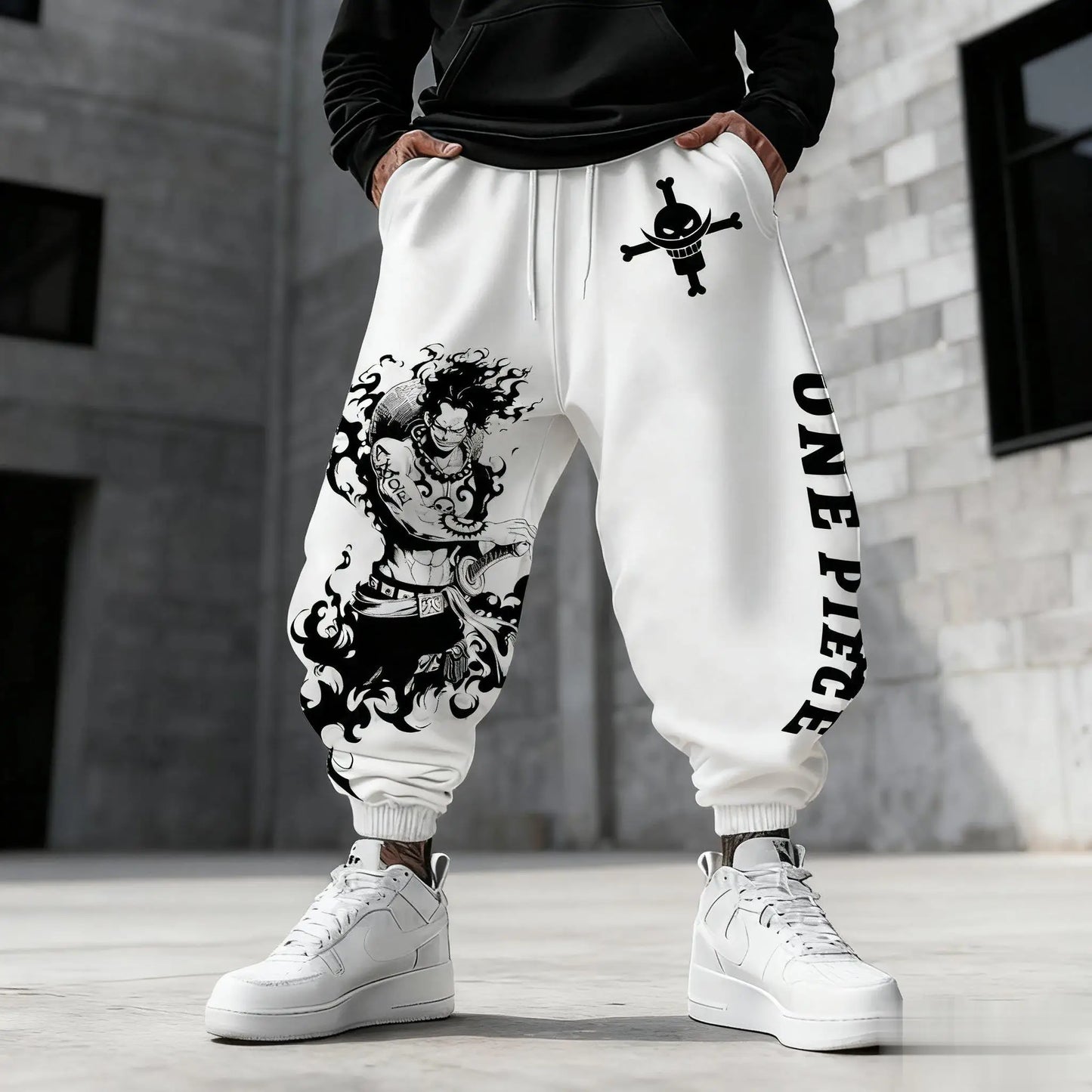 2026 One Piece Luffy Men's Sweatpants Gym Sports Pants Anime Print Loose Casual New Winter Fashion Y2K Clothes Hip Hop Trousers