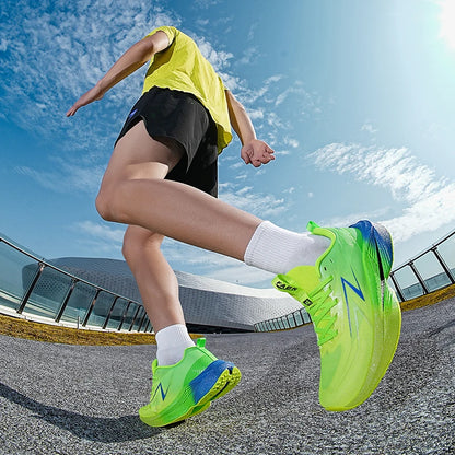 Zapatillas de running para hombre «Marathon Men», deportivas, especializadas, transpirables, ligeras, deportivas para mujer, antideslizantes, con suela de carbono, cómodas.