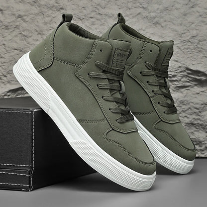 Baskets, chaussures de skate montantes pour le printemps et les sports de plein air, à lacets, grandes tailles, confortables et faciles à enfiler
