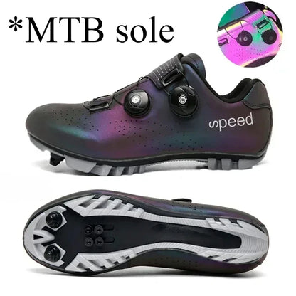 Men’s Cycling Shoes Suitable for Mountain Sports Pedal Self-Locking Women’s MTB Cycling Shoes Breathable Cycling Shoes