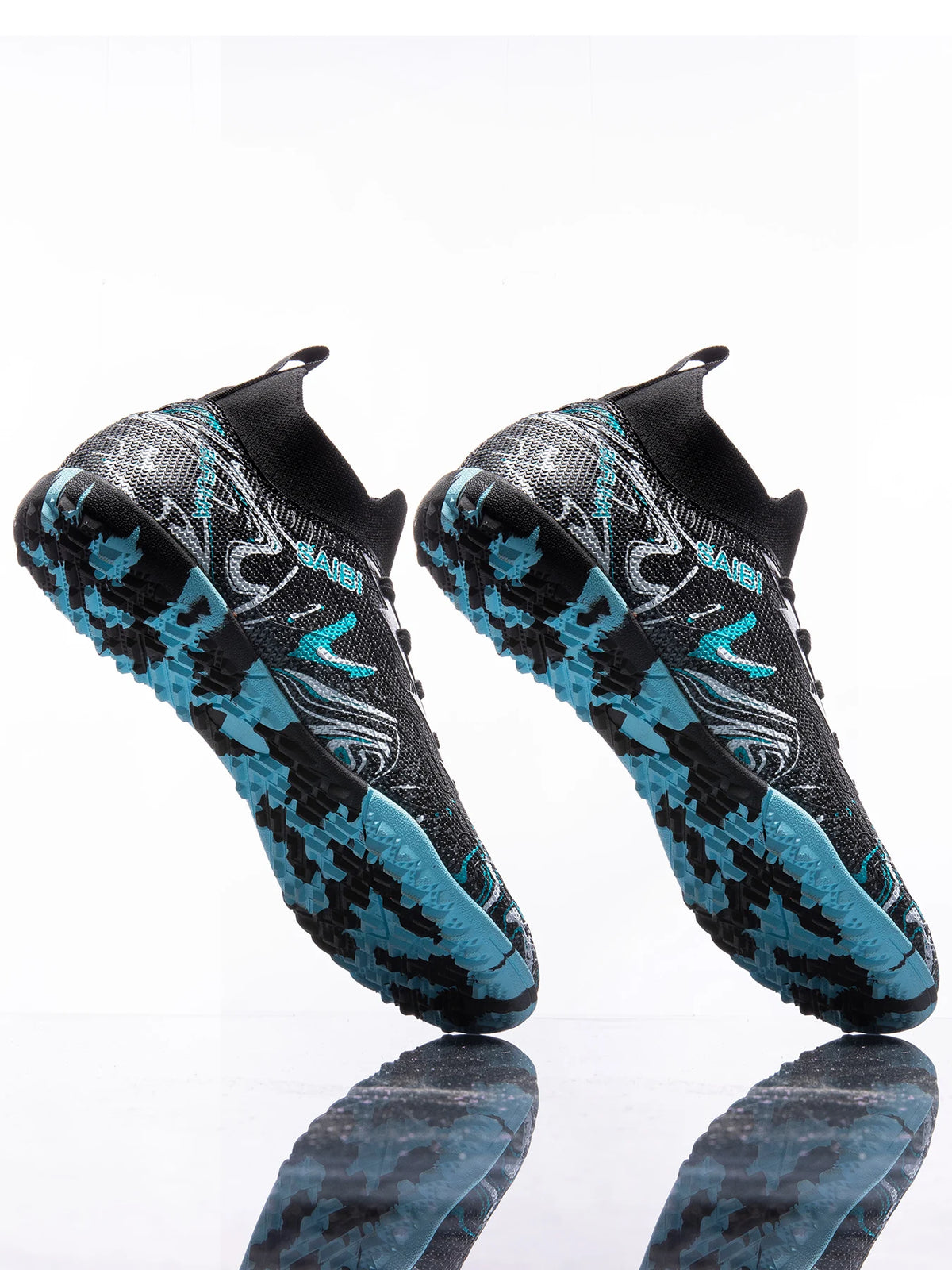 Chaussures de football TF pour adultes, économiques, en tissu PU mélangé, crampons en caoutchouc durables, antidérapantes, pour les passionnés de football amateur.