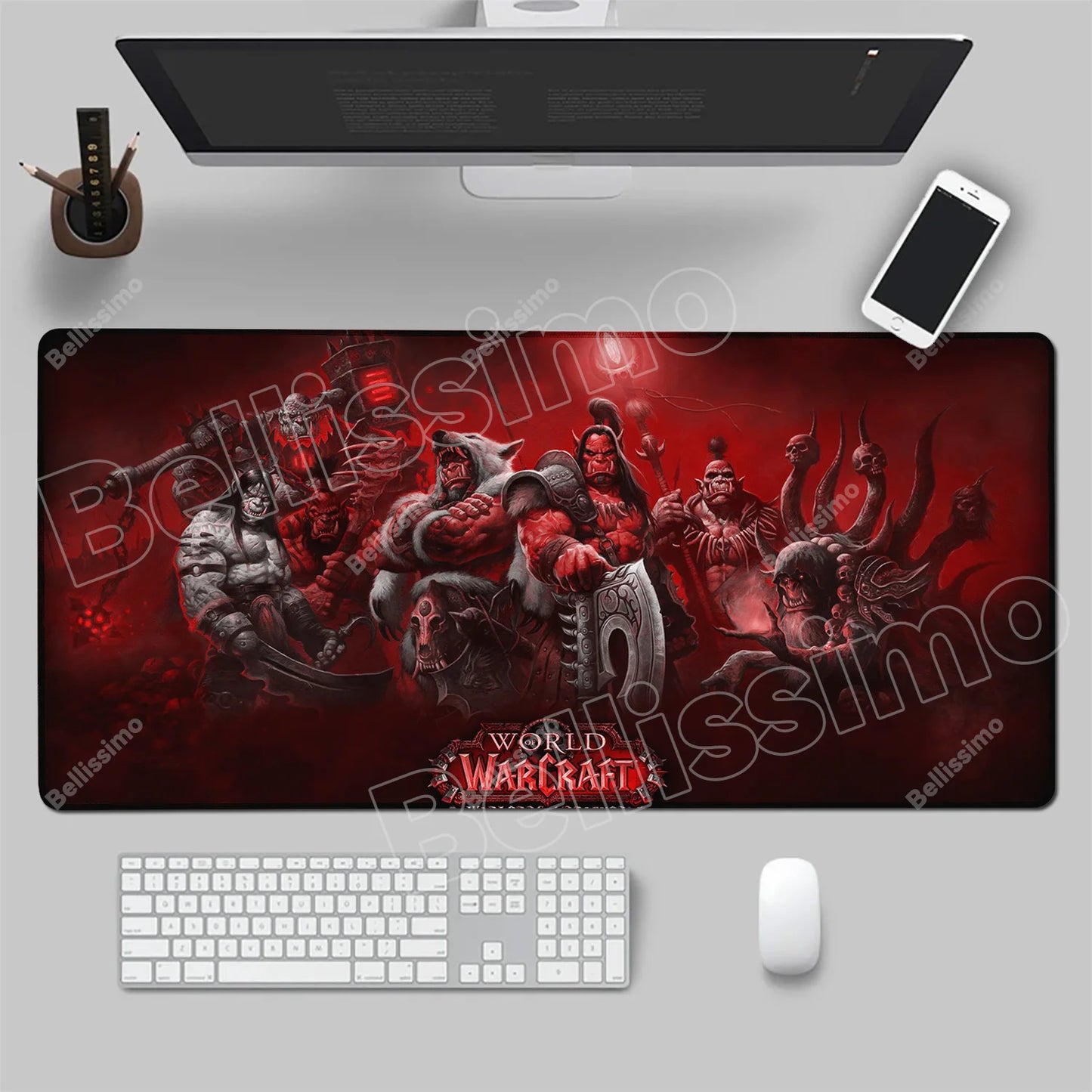 World Of Warcraft 90x40 Large Gaming Mouse Pad Game Desk Play Pad for Csgo Natural Rubber Mat Grande Gamer Xxl Computer Mousepad