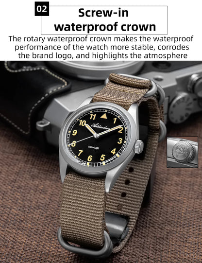 ADDIESDIVE luxus kvarc karóra férfiaknak, új, 36 mm-es, AR-bevonatú buboréküveggel, AD2079, világító, 100 m-es vízállóság, rozsdamentes acél, férfi ajándék