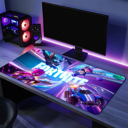 Game F-Fortnite Survival Battle Mauspad, große Schreibtischmatte, ergonomische Tastatur- und Büromatte aus Gummi für PC, rutschfest, ausfranssicher, individuell anpassbar für Zuhause