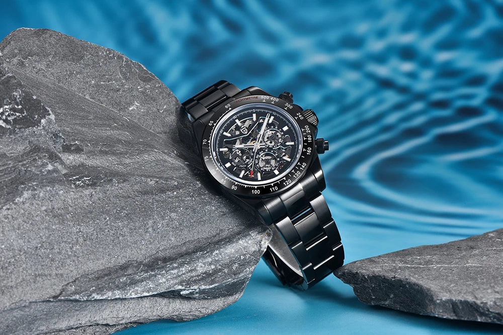 PAGANI DESIGN Men's Automatic Mechanical Watch Stainless Steel Waterproof Sport 10Bar Luxury Casual Watch for Men Reloj Hombre