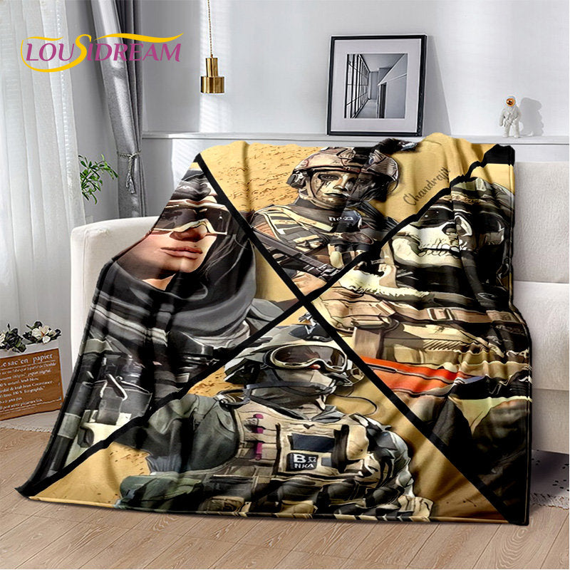 3D COD,Call of Duty Game Gamer Soft Plush Blanket,Flannel Blanket Throw Blanket for Living Room Bedroom Beds Sofa Office Cover