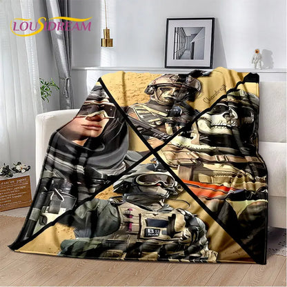 3D COD,Call of Duty Game Gamer Soft Plush Blanket,Flannel Blanket Throw Blanket for Living Room Bedroom Beds Sofa Office Cover