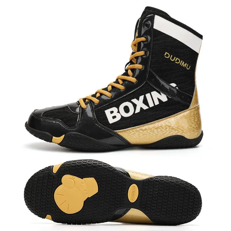 Chaussures d'entraînement de marque originale, chaussures de lutte professionnelle pour hommes et femmes, baskets de boxe respirantes, chaussures de combat montantes