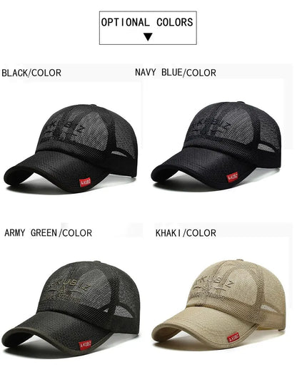 Summer Hats For Men And Women Mesh Baseball Caps Fashion Embroidered Visor Hat Outdoor Embroidered Letter Sun Protection Hat