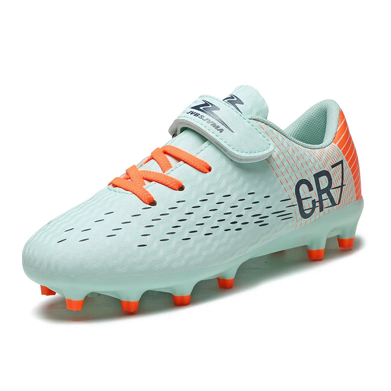 Nouvelles chaussures de football montantes à crampons longs pour adolescents et étudiants, adaptées aux garçons et aux filles, élégantes, durables et tendance