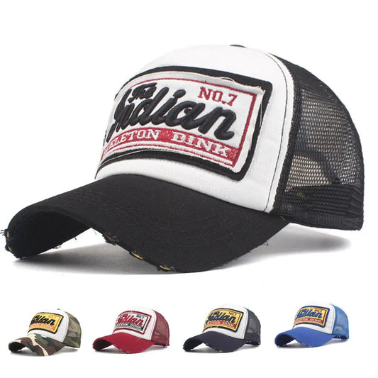 Streetwear-Dad-Baseballcap mit Buchstabenstickerei und Mesh, modische Snapback-Cap, Hip-Hop, Outdoor, Y2K, Trucker-Hut, Gorras F2719 für Damen und Herren