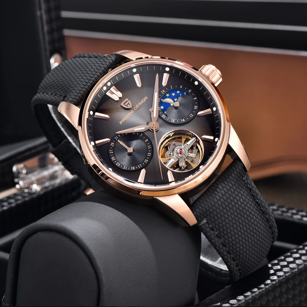Pagani Design men’s watch, new model, luxury automatic mechanical watch, 41 mm, stainless steel, water-resistant to 10 bar, ‘racer’ style