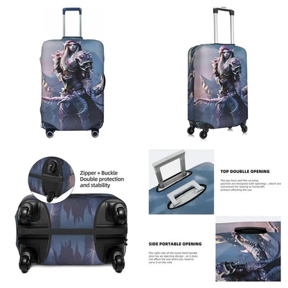 World Of Warcraft Sylvanas Windrunner Suitcase Cover Elastic Business Protector Luggage Supplies Vacation