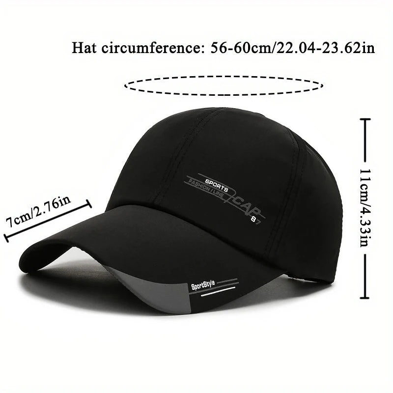 2 stk./sæt udendørs baseballkasket til mænd, enkel bogstav-jacquard, duckbill-kasket, street-sport, solbeskyttelse, baseballkasket til unisex
