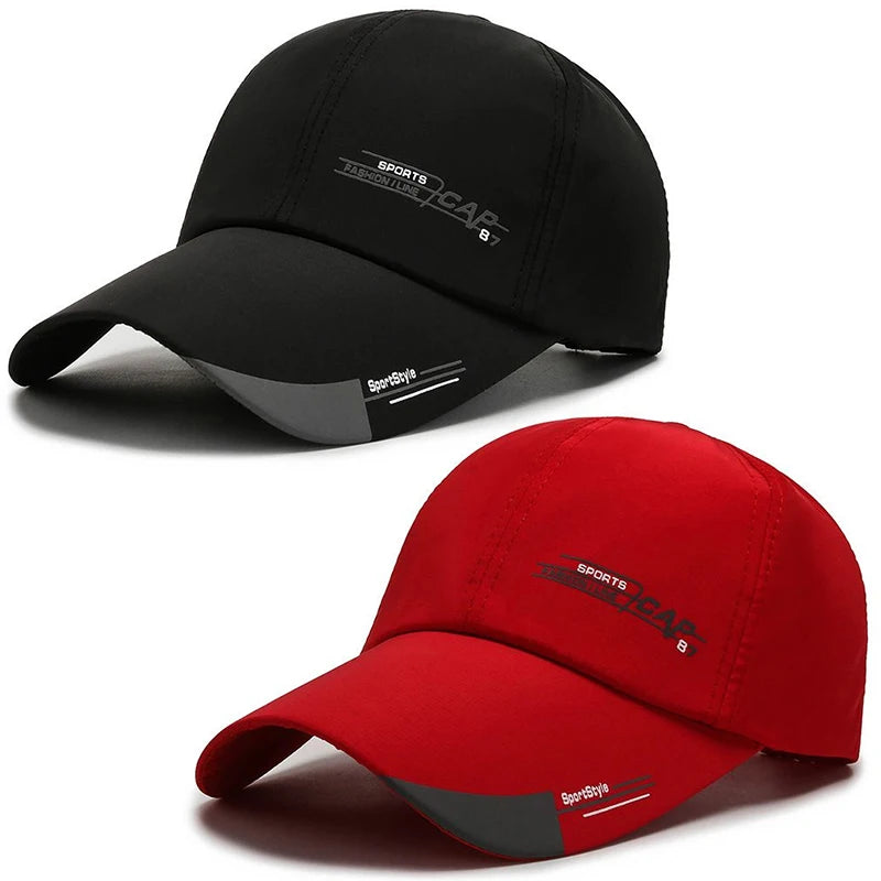 2 stk./sæt udendørs baseballkasket til mænd, enkel bogstav-jacquard, duckbill-kasket, street-sport, solbeskyttelse, baseballkasket til unisex