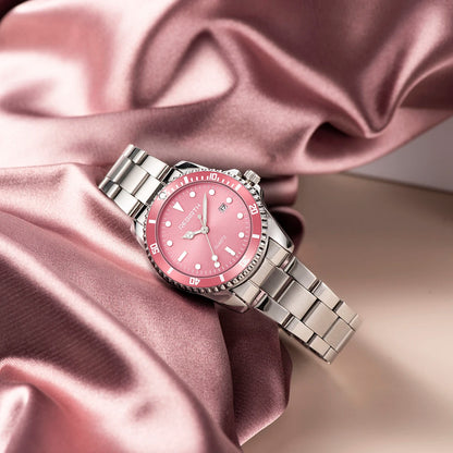 Women's Stainless Steel Strap Elegant Business Classic Date Quartz Watch
