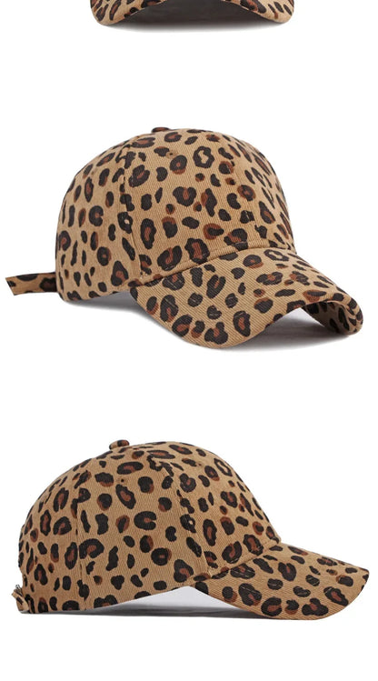 Wholesale NewFashion Spring Summer Unisex Leopard Print Baseball Caps Spring Autumn Outdoor Adjustable Casual Hats Sunscreen Hat