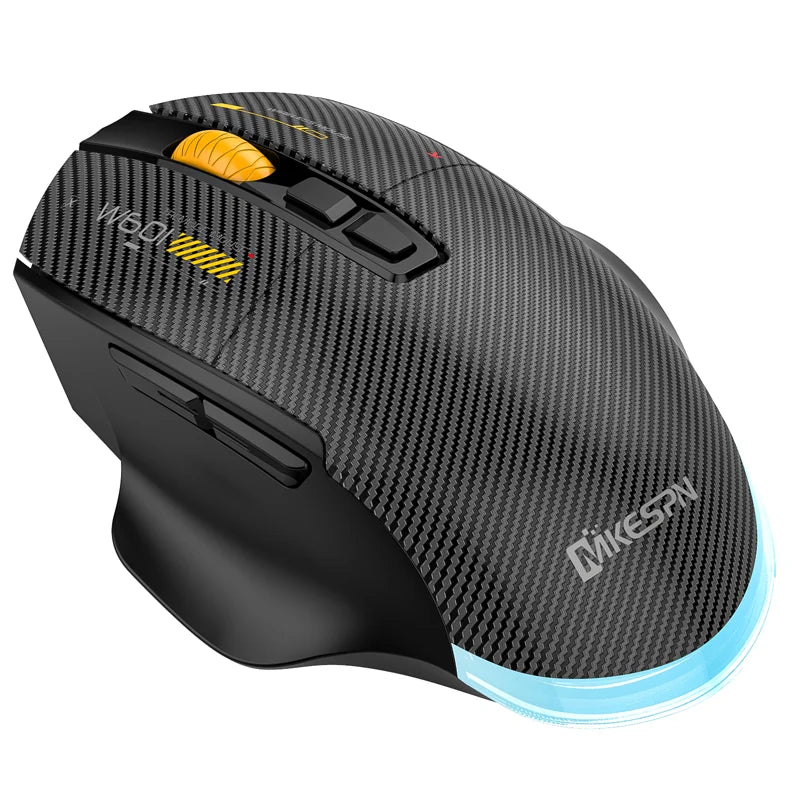 Ratón gaming inalámbrico Bluetooth, ratón RGB con cable/inalámbrico de 12800 DPI con 7 botones programables, para PC portátil y gaming