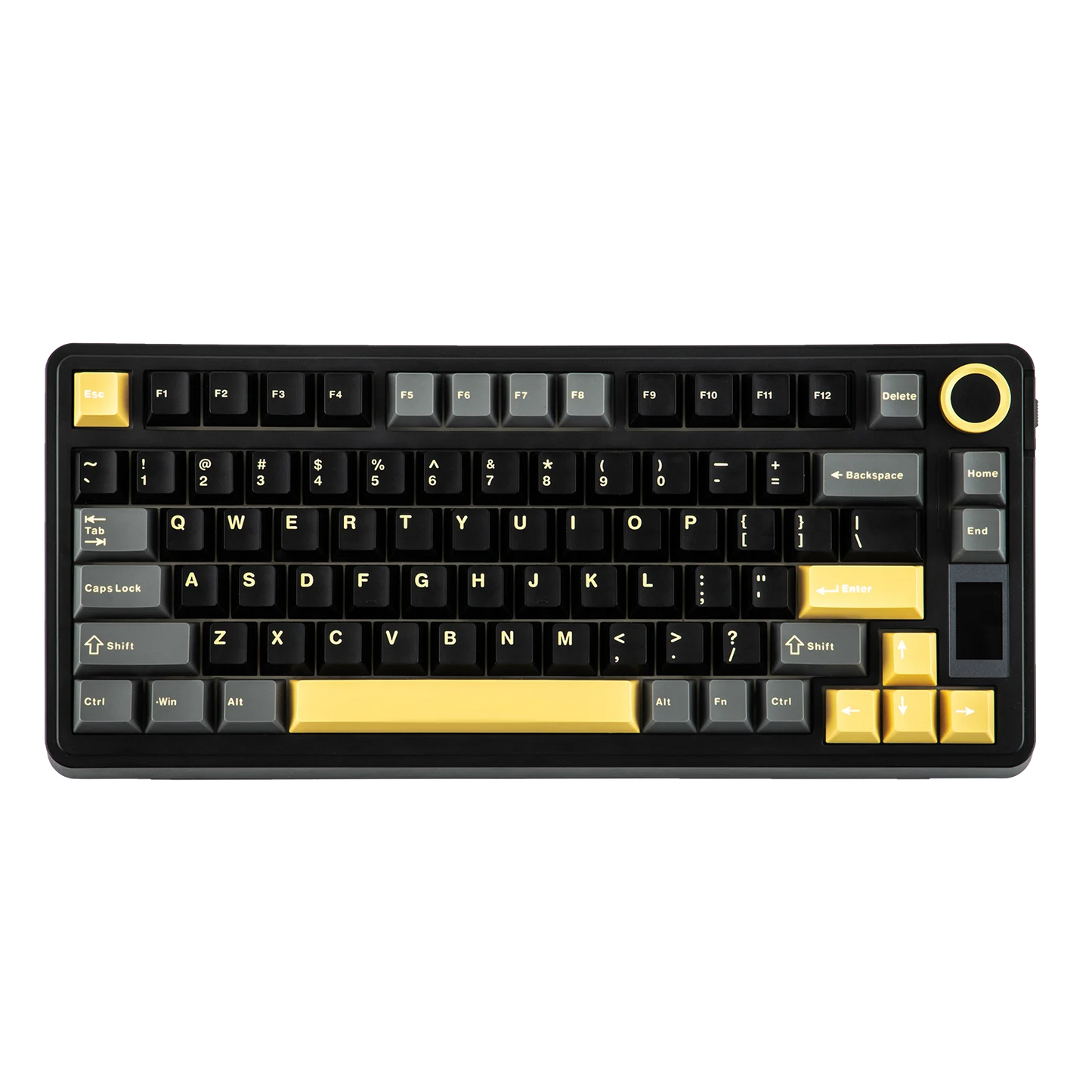 Teclado mecánico EPOMAKER X AULA EA75 MAX 75% ANSI US con hot-swap, montaje gasket, conexión por cable/BT/inalámbrica 2.4GHz, pantalla y perilla