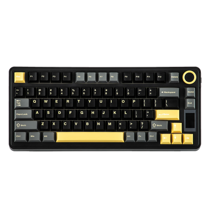 Teclado mecánico EPOMAKER X AULA EA75 MAX 75% ANSI US con hot-swap, montaje gasket, conexión por cable/BT/inalámbrica 2.4GHz, pantalla y perilla