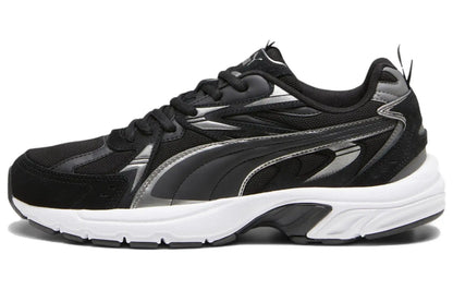 Chaussures de sport décontractées basses, respirantes et amortissantes Puma Milenio, couleur noire, 393489-01.