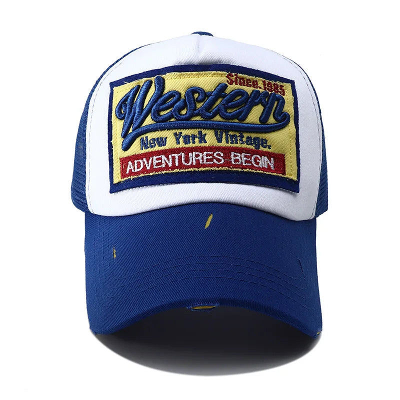2023 New Letter Embroidery Baseball Cap for Men with Mesh Snpabck Hat Chapeau Homme Summer Breathable Y2K Trucker Hats for Women