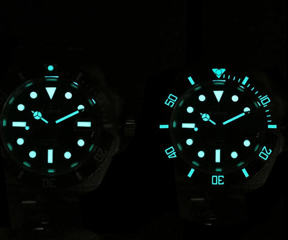 Cronos Sub Diver Men Watch No Date PT5000 Brushed Bracelet Ceramic Bezel 200 meters Water Resistant