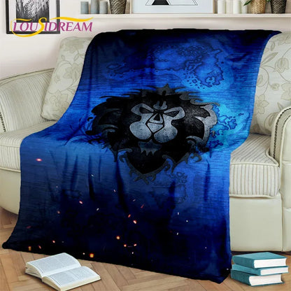 3D World of Warcraft-spil WOW Lich King DH-tæppe, blødt tæppe til hjemmet, soveværelset, sengen, sofaen, picnic, rejser, kontoret og børn