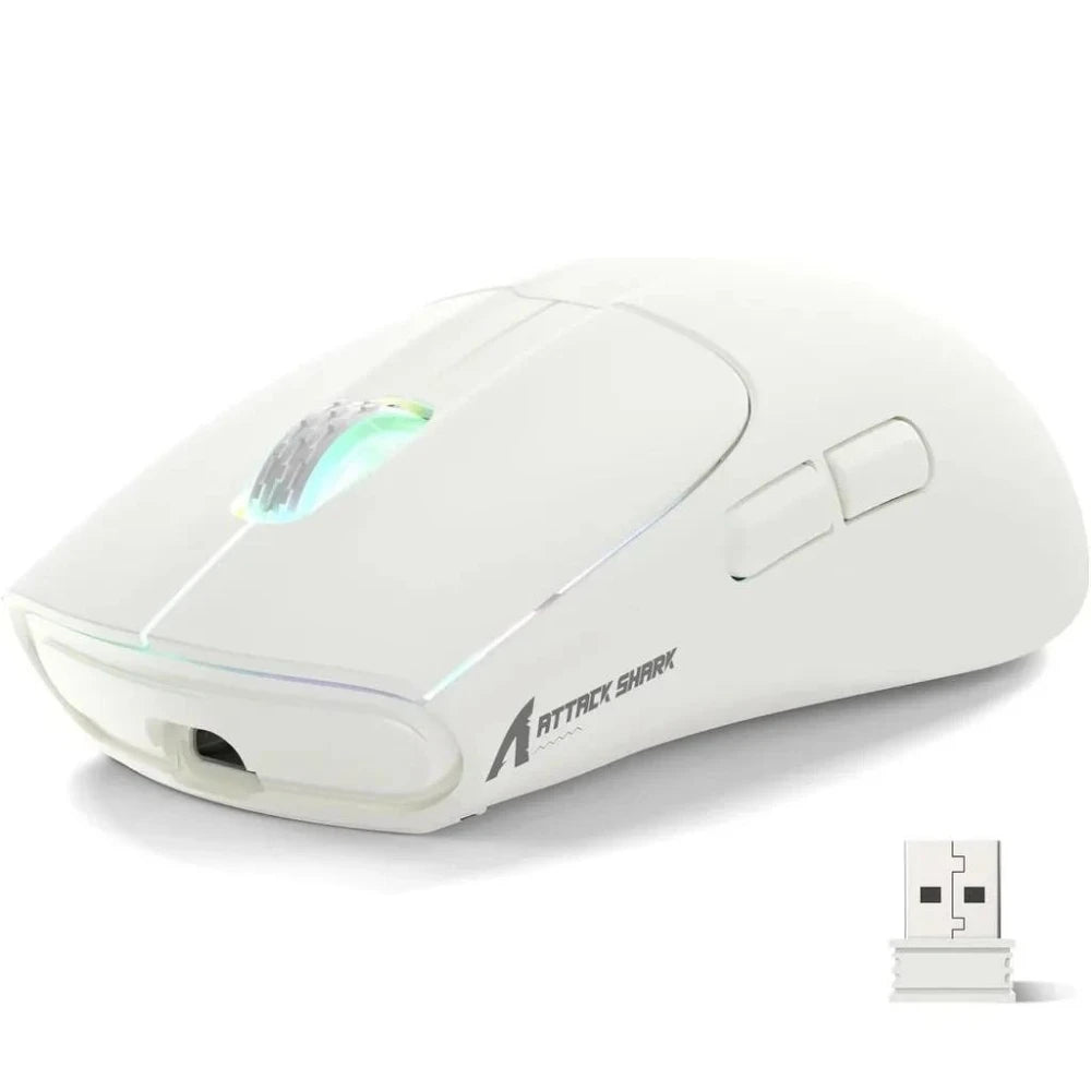 ATTACK SHARK X5 Wireless Mouse Lightweight Tri-Mode Connection 2.4GHz/Wired/Bluetooth RGB Macro Gaming Mouse