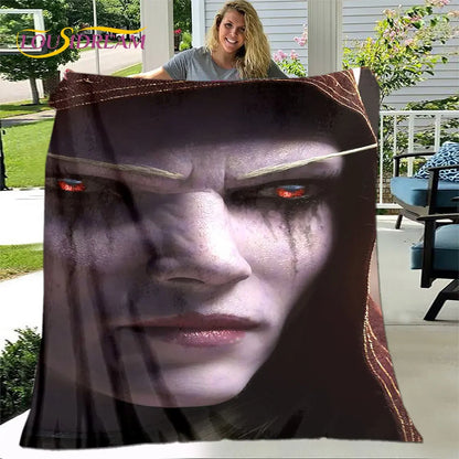 World of Warcraft, WOW Game Gamer Soft Plush Blanket,Flannel Blanket Throw Blanket for Living Room Bedroom Bed Sofa Picnic Cover