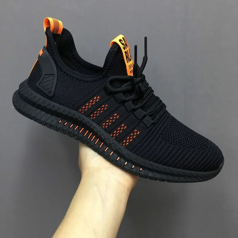 Adidași de modă pentru bărbați, pantofi casual din plasă, pantofi cu șireturi pentru bărbați, pantofi vulcanizați ușori, adidași de plimbare, Zapatillas Hombre