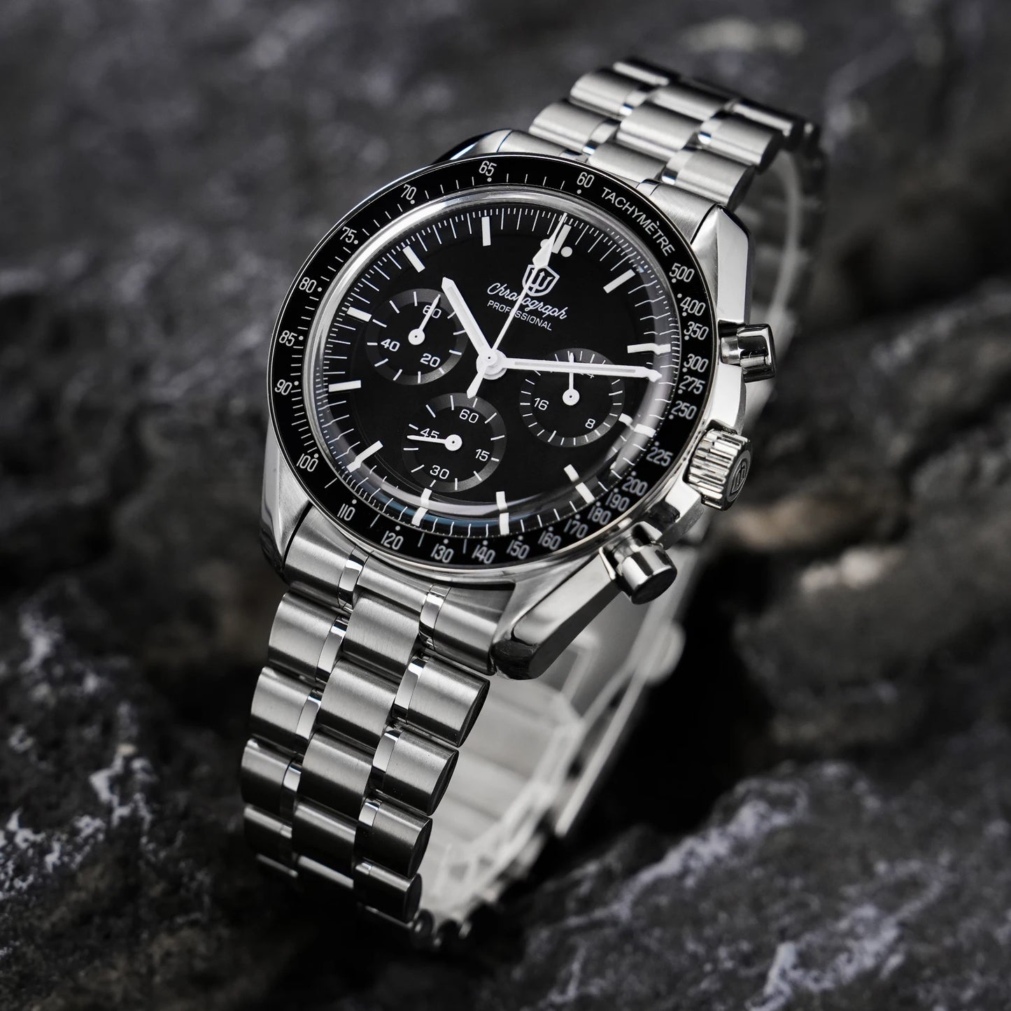 Orologio da uomo Watchdives New Wd1863 al quarzo VK63, cronografo con vetro zaffiro bombato, impermeabile, 39 mm, in acciaio, top brand, orologio business di lusso