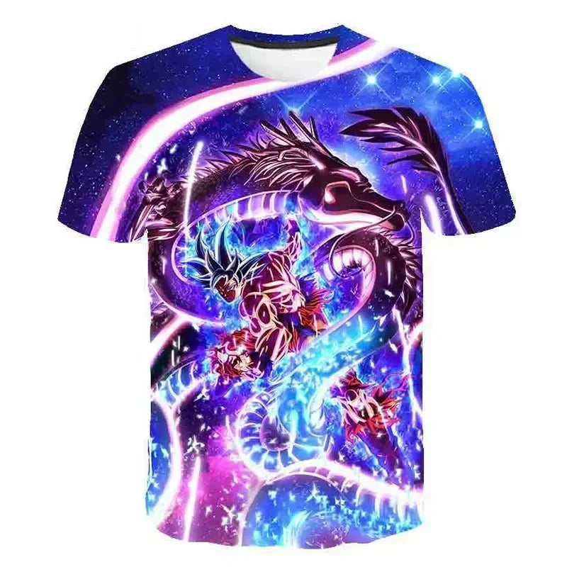 T-shirts Dragon Ball Z pour enfants et hommes, T-shirt pour homme, style Harajuku, tendance Goku, vêtements d'anime, hauts, streetwear