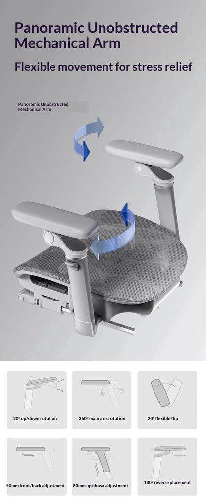 Silla de oficina de malla ergonómica ejecutiva para ordenador y gaming, mueble moderno giratorio con ruedas ajustable, silla gaming ergonómica