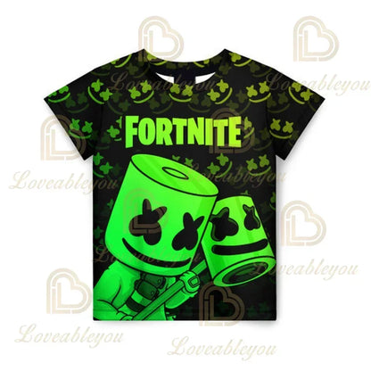 T-shirt 3D Battle Royale Fortnite — T-shirts para Homem e Mulher, Rapazes e Raparigas, Tops Cartoon Victory, Roupa Teen, Crianças, Herói de Jogo, T-shirts e Tops