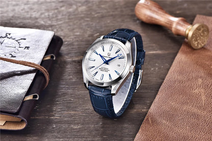 PAGANI DESIGN Luxury Business 40 mm-es férfi mechanikus karóra, csúcsminőségű zafírüveges férfi automata karóra, 100 m-es vízállóság