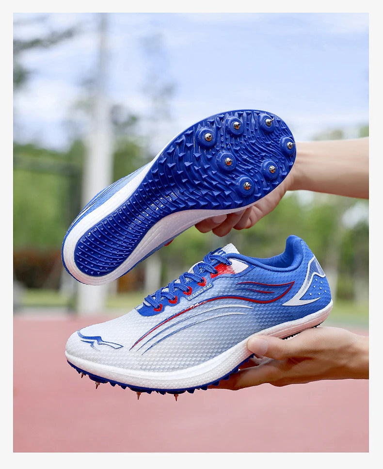 High Quality Men Women Track and Field Shoes Youth Anti Slip Sneakers Outdoor Professional Jumping Runn Shoes Student Trainers