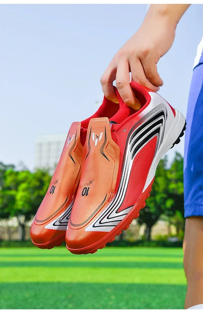 Nouvelles chaussures de football pour hommes, baskets de futsal, crampons de haute qualité, antidérapantes, chaussures de football d'intérieur, pour terrain synthétique, best-seller, montantes, pour extérieur